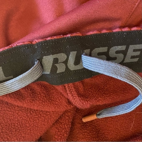 Russel Athletic Sweatpants Men's size Large burgundy red drawstring pockets - Picture 6 of 9